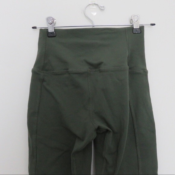 Alo Yoga Leggings Olive Green High Waisted Moto Full Length Workout Extra Small - Picture 5 of 9